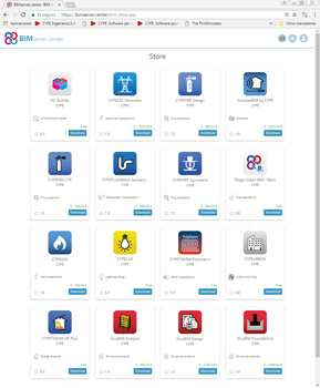 Program downloads at the BIMserver.center platform