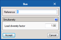 CYPELEC Networks. Diversity factors in buses. Click to enlarge the image