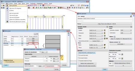 CYPECAD, CYPE 3D and Continuous beams. Calculation of the differed deflection of concrete beams